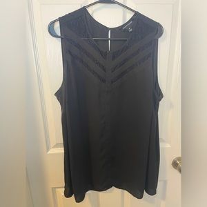 EUC 2X Black Sleeveless Blouse